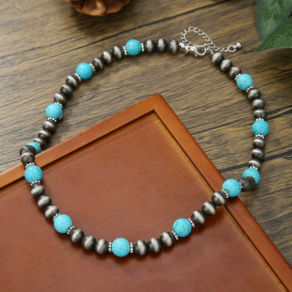 Beaded Necklace Stainless Steel Black Frosted Faceted Black Agate Hiphop Punk Handmade Unisex