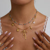 Beaded Necklace Stainless Steel Electroplating Women's Light Luxury Niche Jewelry Clavicle Chain