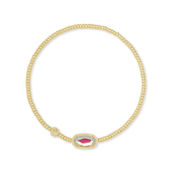 Beaded Resin Love Stretch Bracelet With Heart Shape For Women