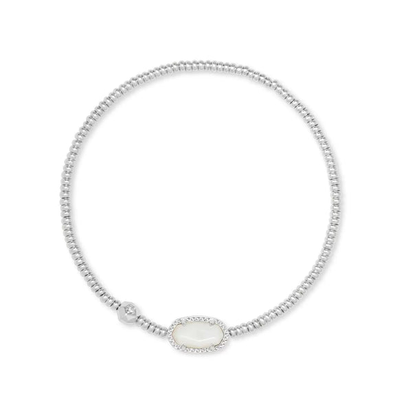 Beaded Resin Love Stretch Bracelet With Heart Shape For Women
