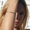 Beaded Resin Love Stretch Bracelet With Heart Shape For Women
