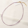 Beaded Stacking Necklace Stainless Steel Geometric Handmade Natural Stone Clavicle Chain