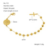 Beaded 316L Stainless Steel Unisex Geometric Bracelet With Electroplating