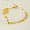 Beaded 316L Stainless Steel Unisex Geometric Bracelet With Electroplating
