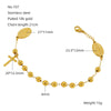 Beaded 316L Stainless Steel Unisex Geometric Bracelet With Electroplating