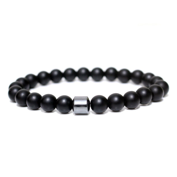 Beaded Stone Bracelet Handmade Fashion Geometric Style Unisex