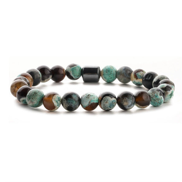 Beaded Stone Bracelet Handmade Fashion Geometric Style Unisex