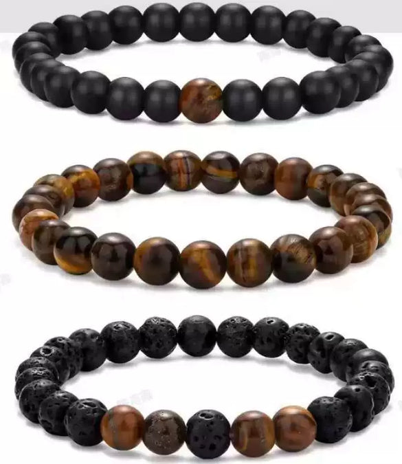 Beaded Stone Bracelet Handmade Fashion Geometric Style Unisex