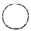 Beaded Stone Necklace Synthetic Stone Geometric Style Alloy Electroplating O Word Chain