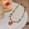 Beaded Women's Middle Ancient Style Handmade Necklace With Animals And Zodiac Pattern
