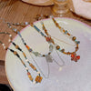 Beaded Women's Middle Ancient Style Handmade Necklace With Animals And Zodiac Pattern