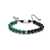 Beaded Woven Bracelet Tiger Eye Stone Black Agate Geometric Handmade For Men And Women
