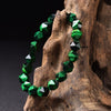 Beaded Woven Bracelet Tiger Eye Stone Black Agate Geometric Handmade For Men And Women