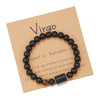 Beads Elastic Bracelet Synthetic Stone Geometric Twelve Constellations Handmade Unisex