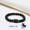 Beads Elastic Bracelet Synthetic Stone Geometric Twelve Constellations Handmade Unisex