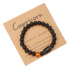 Beads Elastic Bracelet Synthetic Stone Geometric Twelve Constellations Handmade Unisex
