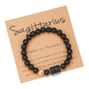 Beads Elastic Bracelet Synthetic Stone Geometric Twelve Constellations Handmade Unisex