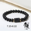 Beads Elastic Bracelet Synthetic Stone Geometric Twelve Constellations Handmade Unisex