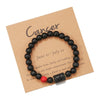 Beads Elastic Bracelet Synthetic Stone Geometric Twelve Constellations Handmade Unisex