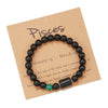 Beads Elastic Bracelet Synthetic Stone Geometric Twelve Constellations Handmade Unisex