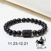 Beads Elastic Bracelet Synthetic Stone Geometric Twelve Constellations Handmade Unisex
