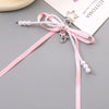 Beads Pearl Ribbon Bow Keychain Pendant Jewelry Purely Handmade