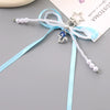 Beads Pearl Ribbon Bow Keychain Pendant Jewelry Purely Handmade