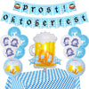 Beer Festival Party Decorations With Round Latex Balloons And Flag Banner Celebration Supplies Set