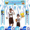 Beer Festival Party Decorations With Round Latex Balloons And Flag Banner Celebration Supplies Set