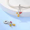 Beer Glass Pendant Beads Silver Plated Dripping Oil Original Design Diy Jewelry Accessories