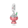 Beer Glass Pendant Beads Silver Plated Dripping Oil Original Design Diy Jewelry Accessories