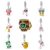 Beer Glass Pendant Beads Silver Plated Dripping Oil Original Design Diy Jewelry Accessories