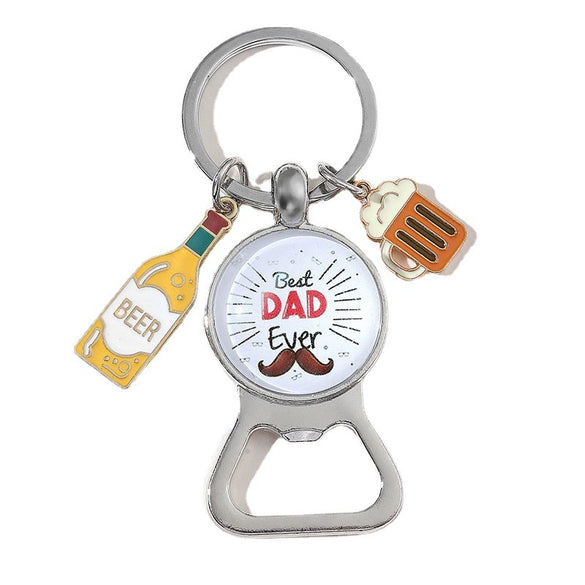 Beer Keychain Pendant Bottle Opener Metal Zinc Alloy Key Ring