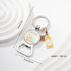 Beer Keychain Pendant Bottle Opener Metal Zinc Alloy Key Ring