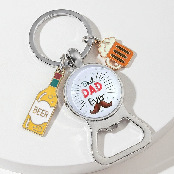 Beer Keychain Pendant Bottle Opener Metal Zinc Alloy Key Ring