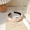 Beige Cream Cloth Handmade Wide Edge Headband