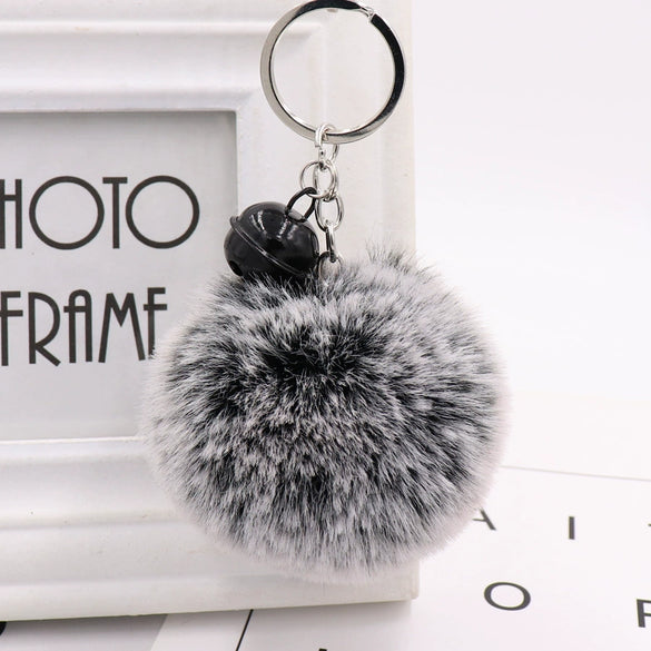 Bell Fur Ball Plush Keychain Pendant For Wholesale