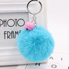 Bell Fur Ball Plush Keychain Pendant For Wholesale