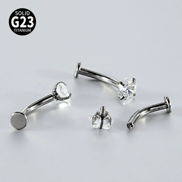 Belly Button Ring And Eyebrow Nail G23 Titanium Alloy Ushaped Human Body Puncture Jewelry Unisex Fashion
