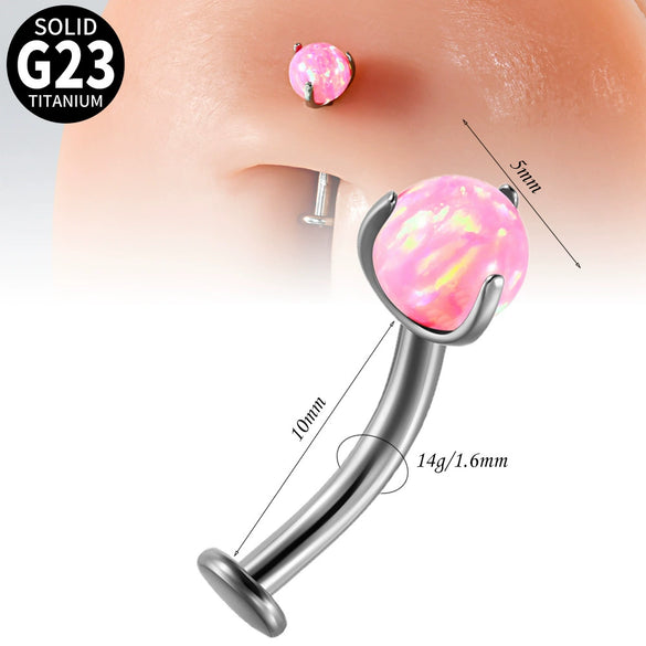 Belly Button Ring And Eyebrow Nail G23 Titanium Alloy Ushaped Human Body Puncture Jewelry Unisex Fashion