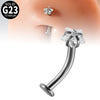Belly Button Ring And Eyebrow Nail G23 Titanium Alloy Ushaped Human Body Puncture Jewelry Unisex Fashion