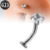 Belly Button Ring And Eyebrow Nail G23 Titanium Alloy Ushaped Human Body Puncture Jewelry Unisex Fashion