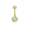Belly Button Ring Stainless Steel Copper Inlaid Zircon Constellation Electroplating Heart Shaped Water Drop Style For Women