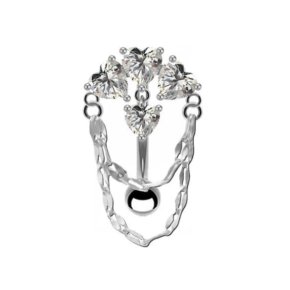 Belly Button Ring Stainless Steel Heartshaped Electroplating Unisex