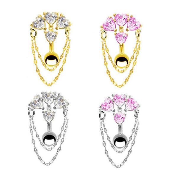 Belly Button Ring Stainless Steel Heartshaped Electroplating Unisex