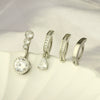 Belly Button Ring Stainless Steel Zircon Geometric Electroplating Unisex Body Puncture Jewelry Set