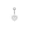 Belly Button Ring Zinc Alloy Heart Shape Human Body Piercing