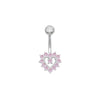 Belly Button Ring Zinc Alloy Heart Shape Human Body Piercing