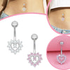Belly Button Ring Zinc Alloy Heart Shape Human Body Piercing
