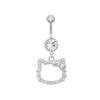 Belly Button Ring Zinc Alloy Heart Shape Unisex Alien Style